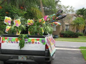 Float in July 4th parade 2013