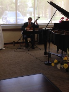 Entertainment included classical guitar, piano, and a singer