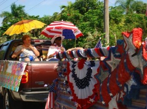 Claudette and Peggy try to keep cool on this hot day