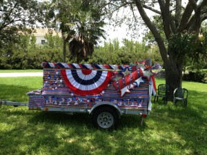 Joe and Sandy Terry's humble trailer was transformed for the occasion